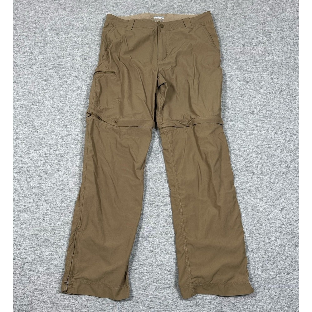 Marmot Convertible Pants Mens Size 34x32 Brown Nylon Outdoor Hiking Travel